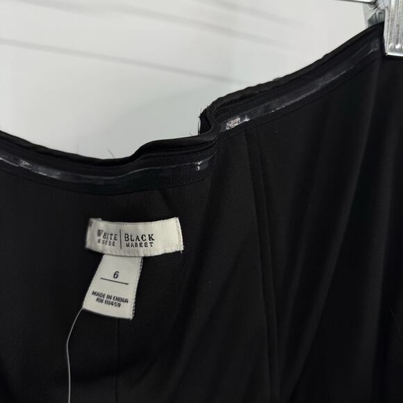 WHBM Strapless Sequin Jumpsuit Size 6 Black Knit Wide Leg Formal Party NWT - Picture 8 of 12